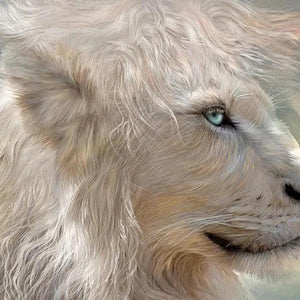 White Lion King Diamond Painting