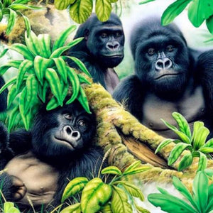 Gorilla Family Diamond Painting Kit