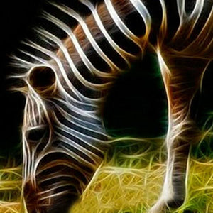 Grazing Zebra Paint by Diamonds