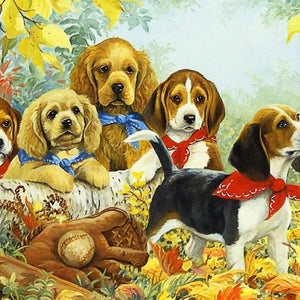 Group of Dogs Paint by Diamonds