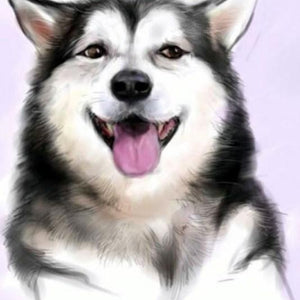 Happy Husky Diamond Painting Kit