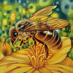 Honey Bee Close up Paint by Diamonds