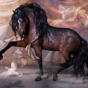 Horse & Pigeons Paint by Diamonds
