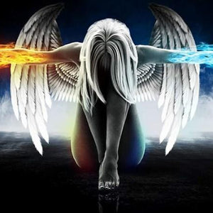 Ice & Fire Angel Paint by Diamonds