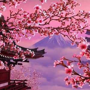 Japanese Cherry Blossoms Paint by Diamonds