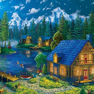 Lake Forest Cabin Diamond Painting