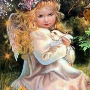 Angel Girl & Rabbit Diamond Painting