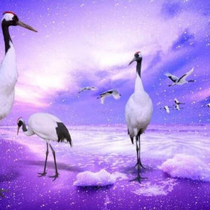 Long Legged Cranes Paint by Diamonds