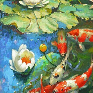 Lotus & Fish Diamond Painting