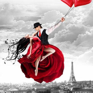 Couple with Love Balloons Diamond Painting