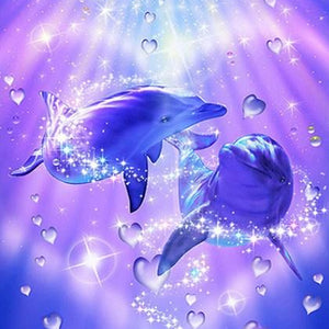 Loving Dolphins Diamond Painting Kit