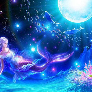 Magical Mermaid & Fish Paint by Diamonds