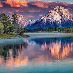 Mountains Square Drill Painting