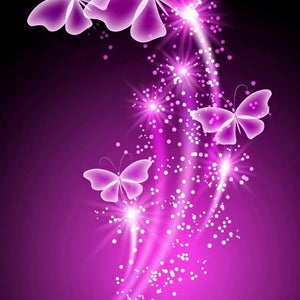 Neon Butterflies Sprinkling Magic Diamond Painting