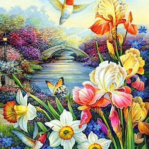Humming Birds & Flower Diamond Painting