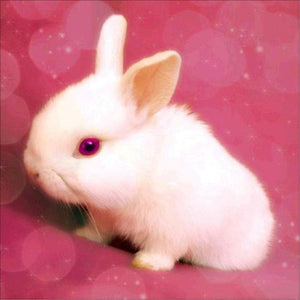 Pink Bunny Diamond Painting Kit