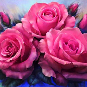 Pink Rose Beauty Paint by Diamonds