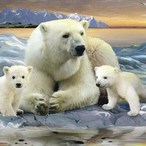 Polar Bears Paint by Diamonds