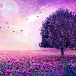 Purple Nature Diamond Painting Kit