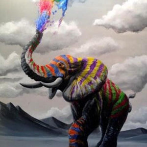 Rainbow Elephant Paint by Diamonds