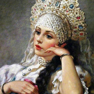 Russian Heritage Painting with Diamonds