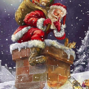 Santa Claus on Christmas Night Diamond Painting