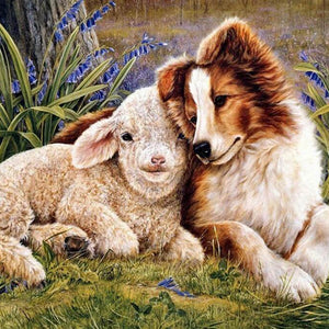 Sheep & Dog Diamond Painting