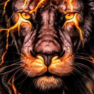 Strange Lion Diamond Painting