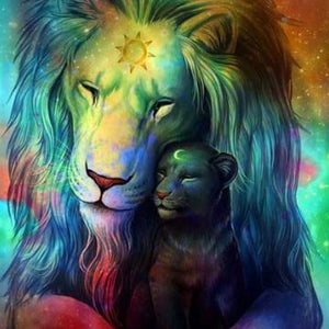 Sun & Moon Lions Paint by Diamonds
