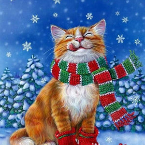 Winter Cat Diamond Painting