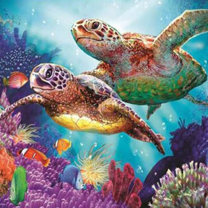 Turtles Pair Paint with Diamonds Kit
