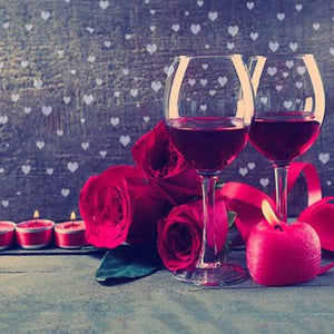 Vine Glasses & Red Roses DIY Painting Kit