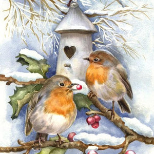 Christmas Birds Paint by Diamonds