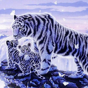 Tigers Round Drill Painting Kit