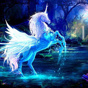 Winged Unicorn Fantasy Paint by Diamonds