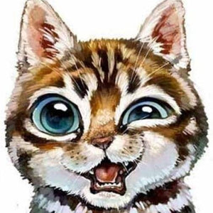 Winking Cat Paint by Diamonds