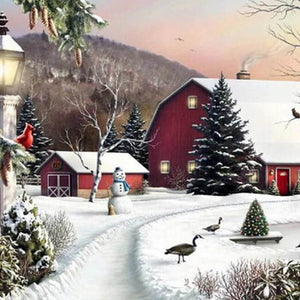Winter View & Christmas Painting