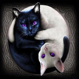 Yin Yang Cats Paint by Diamonds