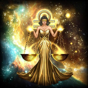 Zodiac Libra Paint with Diamonds