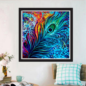 Colorful Peacock Feather Diamond Painting