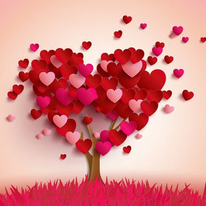 Heart Love Tree Diamond Painting