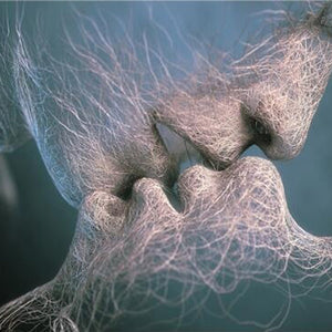 Fantasy Kissing Couple Painting