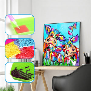 Naughty Cow Couple And Butterflies