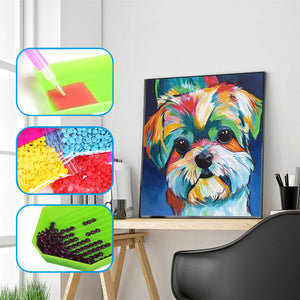 Charming Colorful Dog Painting