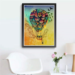 Hot Air Balloon And Bird Painting