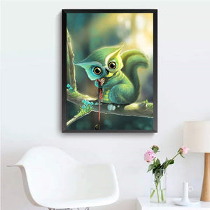 Beautiful Squirrel On Tree Diamond Painting