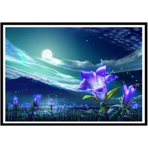 Elegant Tulip Purple Flower Painting
