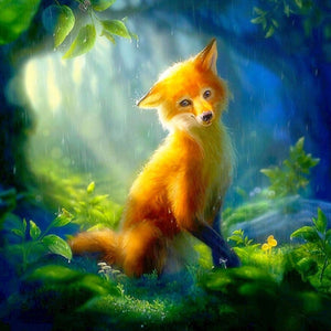 Cote Fox In Forest Diamond Painting