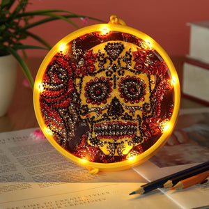 Colorful Skull LED Painting